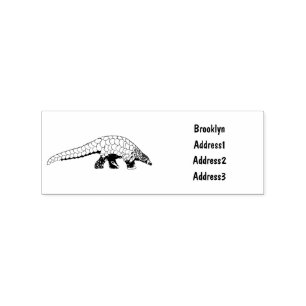 Pangolin-Cartoon Gummistempel