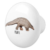 Pangolin-Cartoon Keramikknauf (Rechts)