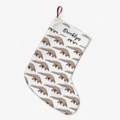 Pangolin-Cartoon Kleiner Weihnachtsstrumpf (Vorderansicht (hängend))