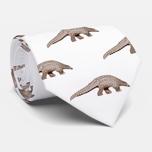 Pangolin-Cartoon Krawatte (Gerollt)