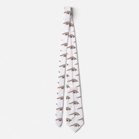 Pangolin-Cartoon Krawatte (Rückseite)