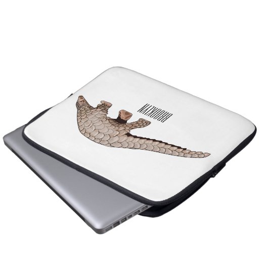 Pangolin-Cartoon Laptopschutzhülle (Vorne Knopf)