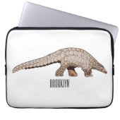 Pangolin-Cartoon Laptopschutzhülle (Vorderseite)