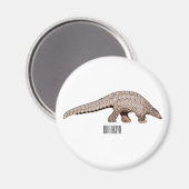 Pangolin-Cartoon Magnet (Vorderseite/Rückseite)