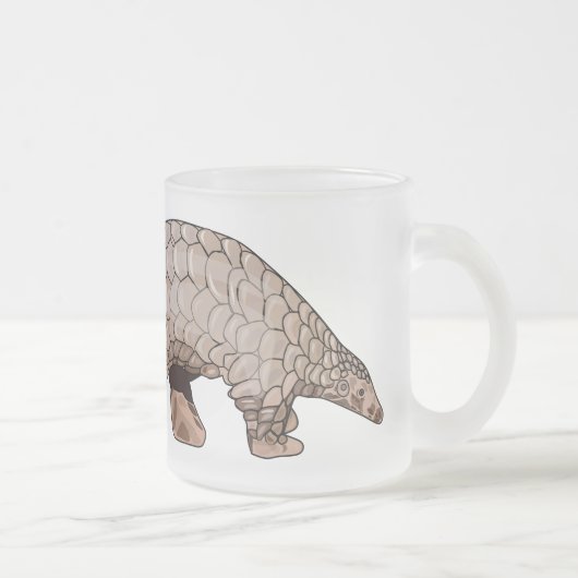 Pangolin-Cartoon Mattglastasse (Rechts)