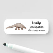Pangolin-Cartoon Namensschild (Beispiel)