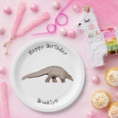 Pangolin-Cartoon Pappteller (Party)