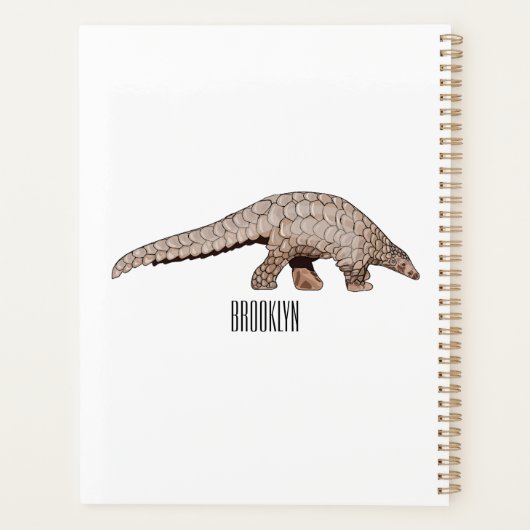 Pangolin-Cartoon Planer (Rückseite)