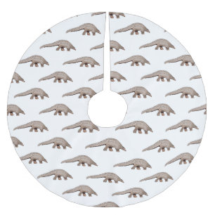 Pangolin-Cartoon Polyester Weihnachtsbaumdecke