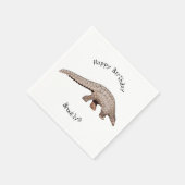 Pangolin-Cartoon Serviette (Ecke)