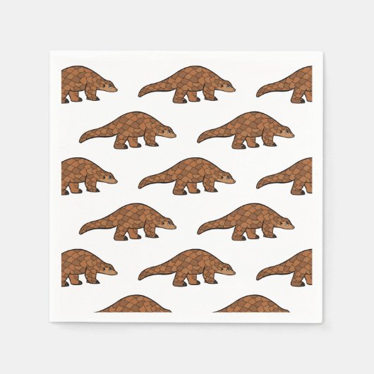 Pangolin-Cartoon Serviette (Vorderseite)