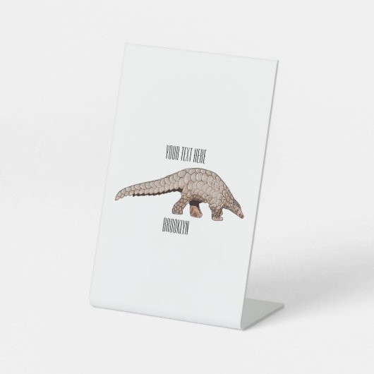 Pangolin-Cartoon Sockelschild (Vorderseite)
