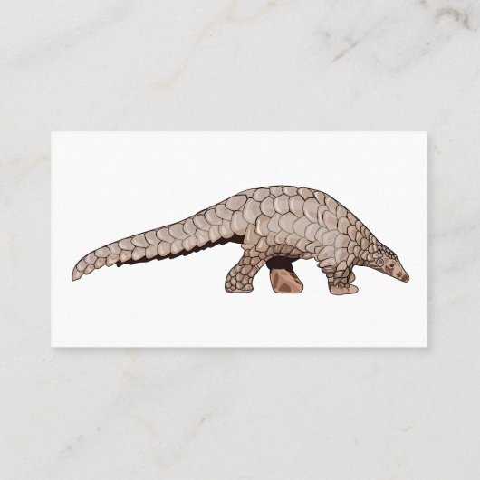Pangolin-Cartoon Visitenkarte (Rückseite)