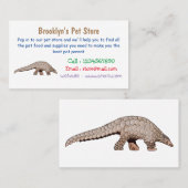 Pangolin-Cartoon Visitenkarte (Vorne/Hinten)