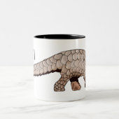 Pangolin-Cartoon Zweifarbige Tasse (Mittel)