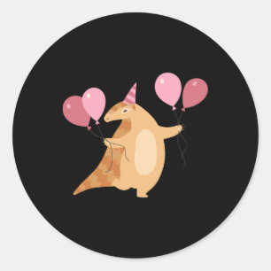 Pangolin Celebrating Sticker