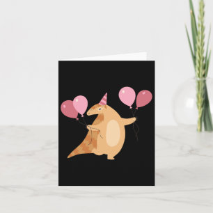 Pangolin Celebrating Sticker Karte
