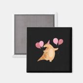 Pangolin Celebrating Sticker Magnet (Vorderseite/Rückseite)