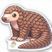 Pangolin Friend Cut-out Aufkleber (Vorderseite)