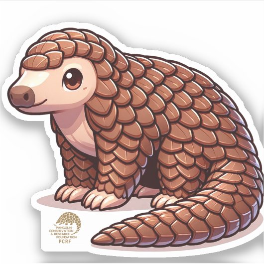 Pangolin Friend Cut-out Aufkleber (Vorderseite)