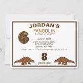 Pangolin Geburtstagseinladung Ankündigung (Vorderseite)