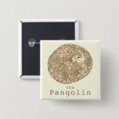 Pangolin gefährdete Arten Wildtiere Art Button (Vorne & Hinten)