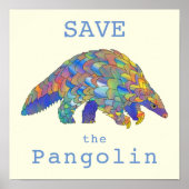 Pangolin gefährdete Tierart Poster (Vorne)