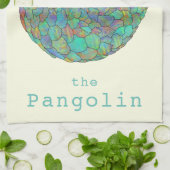 Pangolin gefährdete Tierarten Grüne Tierwelt Geschirrtuch (Gefaltet)