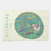 Pangolin gefährdete Tierarten Grüne Tierwelt Geschirrtuch (Horizontal)