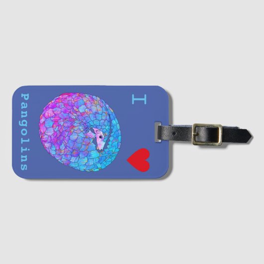 Pangolin-gefährdetes Tier Gepäckanhänger (Vorderseite (Horizontal))