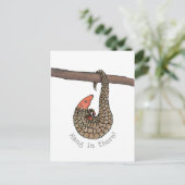 Pangolin 'hinein' Postkarte (Stehend Vorderseite)