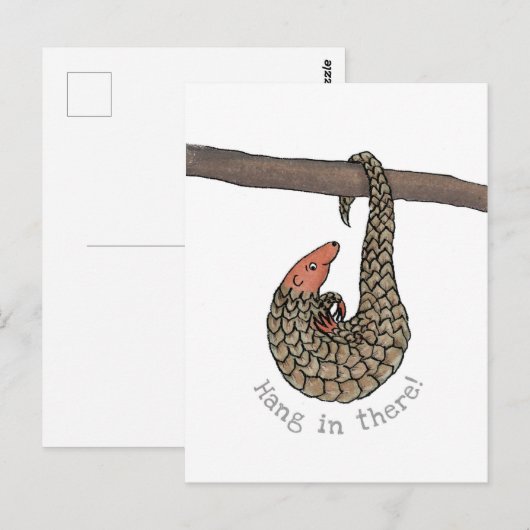 Pangolin 'hinein' Postkarte (Vorne/Hinten)
