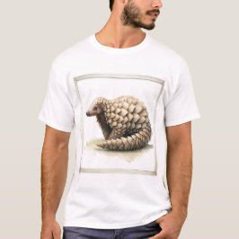 Pangolin in Watercolors AREF300 - Watercolor T-Shirt
