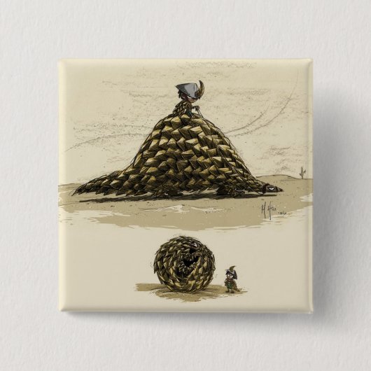 Pangolin-Krieger Button (Vorderseite)