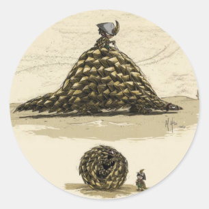 Pangolin-Krieger Runder Aufkleber
