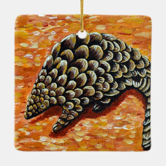 Pangolin-Malerei Keramikornament (Rückseite)