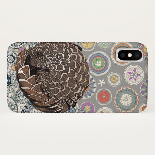 Pangolin-Mandala Case-Mate iPhone Hülle (Rückseite (Horizontal))