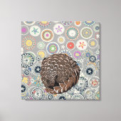 Pangolin mandala leinwanddruck (Vorderseite)