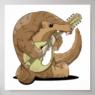 Pangolin Mandolin Poster