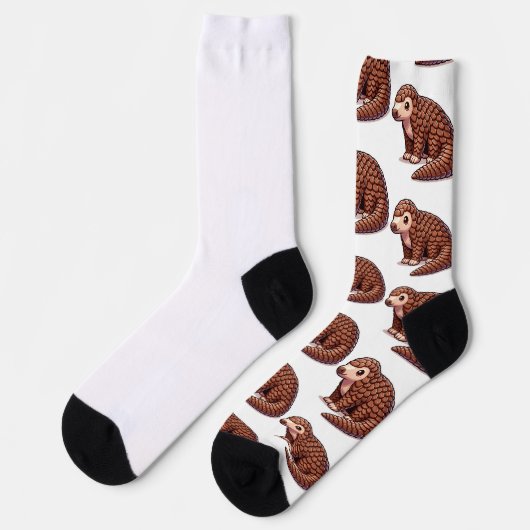 Pangolin Mascot Socken (Linkes Detail)