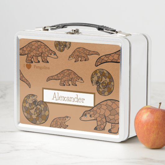 Pangolin mit Name Metal Lunch Box (Beispiel)
