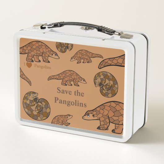 Pangolin mit Name Metal Lunch Box (Rückseite)