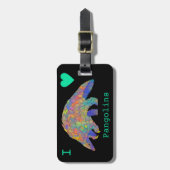 Pangolin Niedlich farbig gefährdetes Tiergeschirr Gepäckanhänger (Vorderseite vertikal)