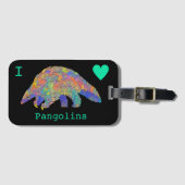 Pangolin Niedliches gefährdetes Tier Gepäckanhänger (Vorderseite (Horizontal))