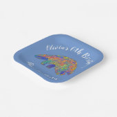 Pangolin Party Blue Pappteller (Gewinkelt)