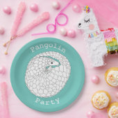 Pangolin-Party gefährdet Tieraktivismus Grün Pappteller (Party)