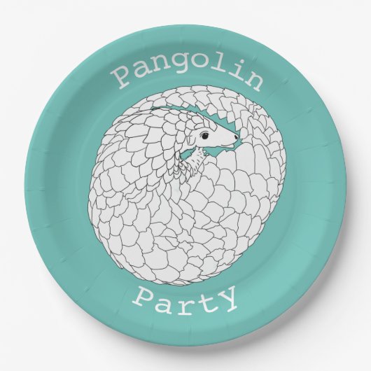 Pangolin-Party gefährdet Tieraktivismus Grün Pappteller (Vorderseite)