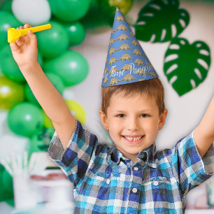 Pangolin Party Kindergeburtstag Blau Partyhütchen
