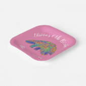 Pangolin-Party Rosa Pappteller (Gewinkelt)