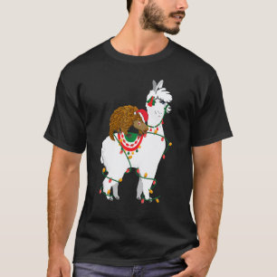 Pangolin reitet auf einem Lama und beleuchtet den  T-Shirt